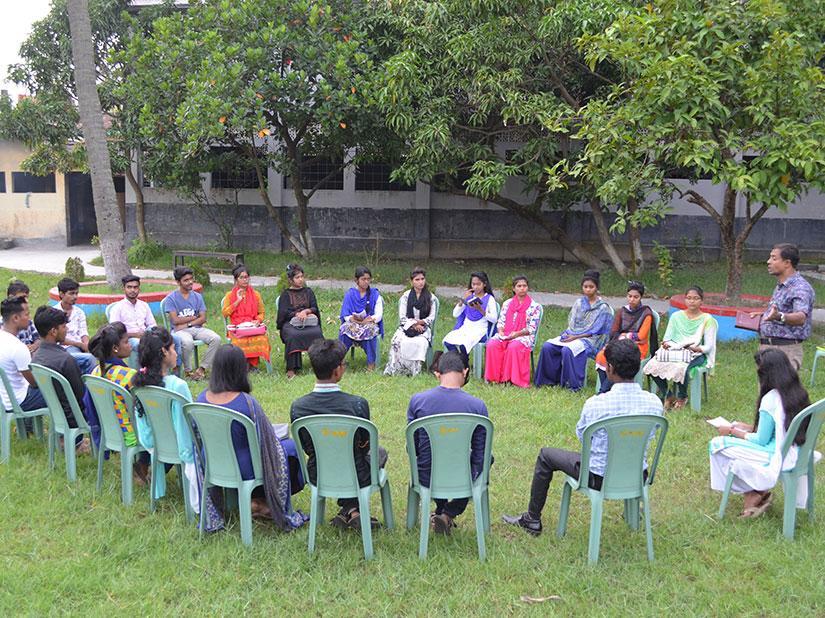 Youth participating in community activity YASS
